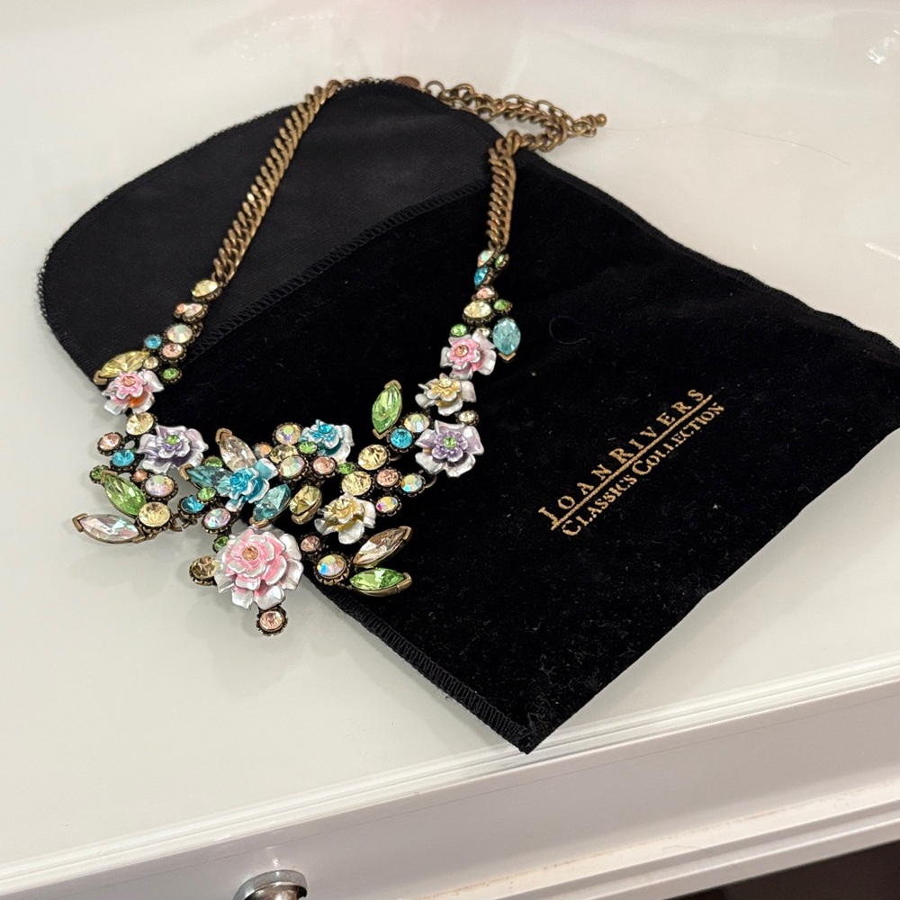 Joan Rivers Multicolor Floral Necklace